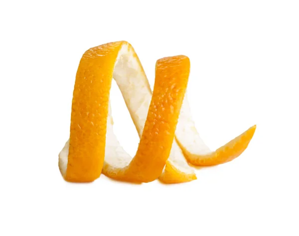 Natural Orange Peel Isolated White Background — Stock Photo, Image