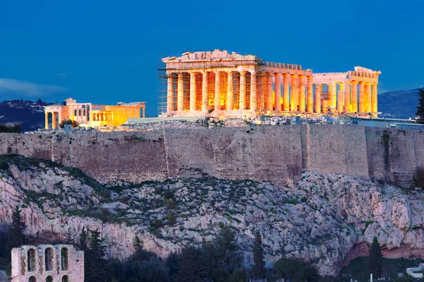 Акрополь Хилл и Парфенон в Афинах, Греция — стоковое фото