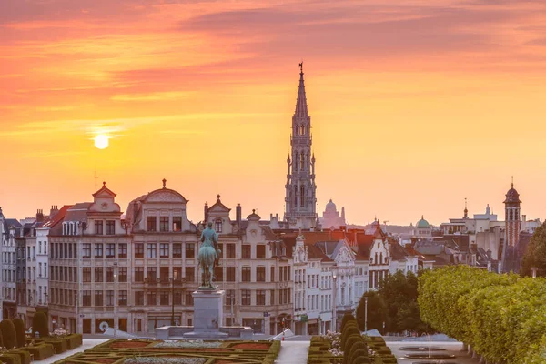 Bruxelles au coucher du soleil, Bruxelles, Belgique — Photo