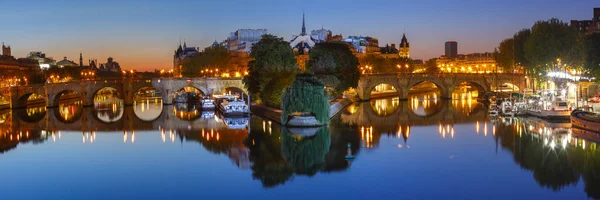 Мбаппе Вид Иль Сит Пон Нёф Восход Солнца Париже Франция — стоковое фото