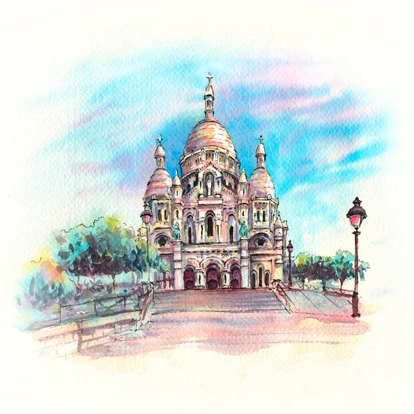 フランス、パリのサクレ・クール大聖堂 — ストック写真