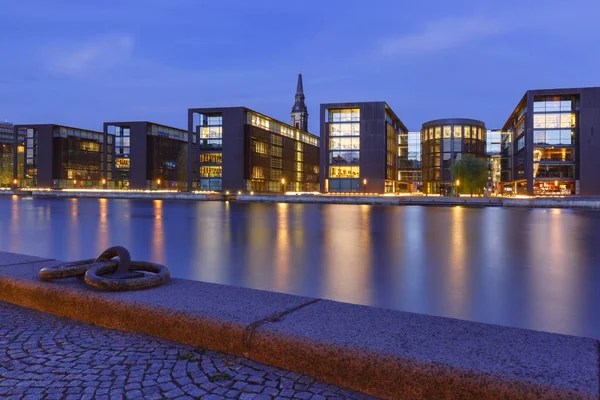 Ніч набережній, Копенгаген, Данія — стокове фото