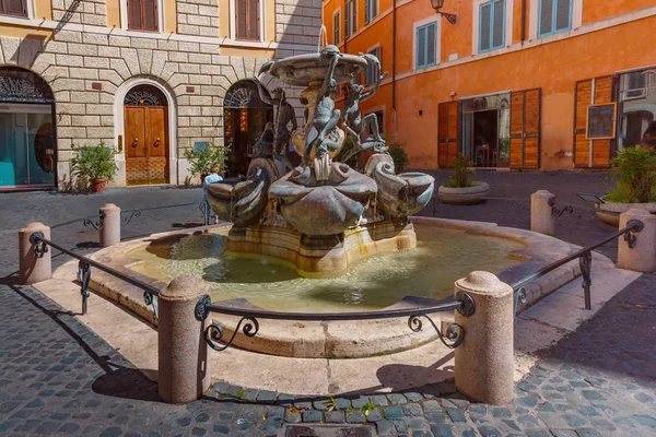 Schildpad fontein, Rome, Italië — Stockfoto