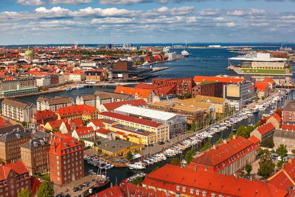哥本哈根，丹麦的鸟瞰图 — 图库照片