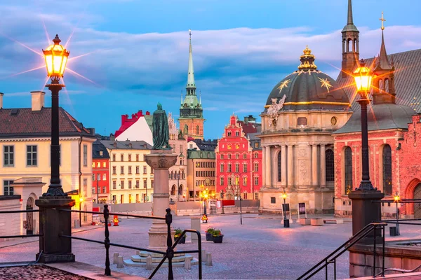 Birger Jarls torg in Stockholm, Sweden — Stok fotoğraf