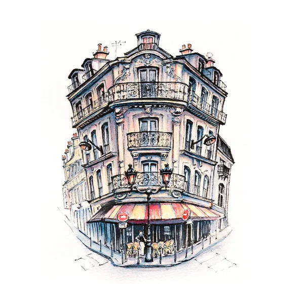 典型巴黎之家酒店, 法国 — 图库照片