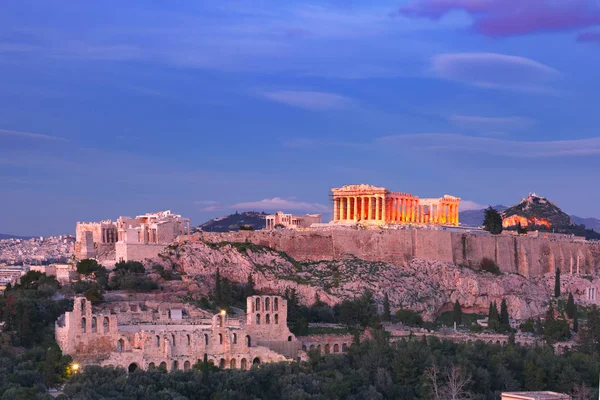 Acropoli e Partenone ad Atene, Grecia — Foto Stock