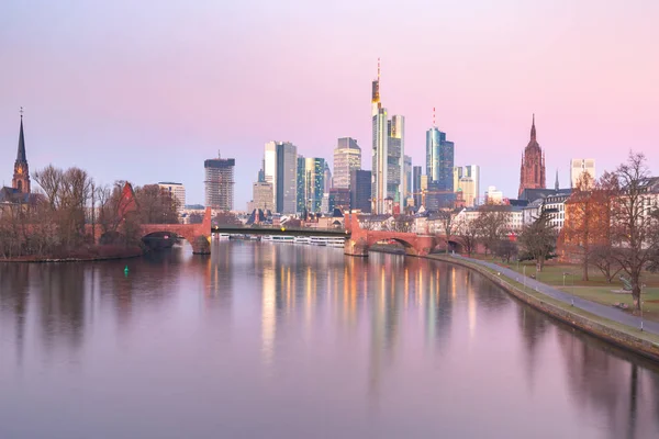 Frankfurt am Main το πρωί, Γερμανία — Φωτογραφία Αρχείου