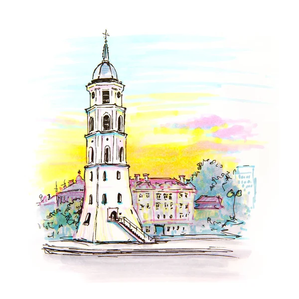 Campanile di Gediminas a Vilnius, Lituania — Foto Stock