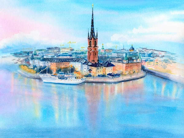 Gamla Stan w Sztokholmie, Szwecja — Zdjęcie stockowe