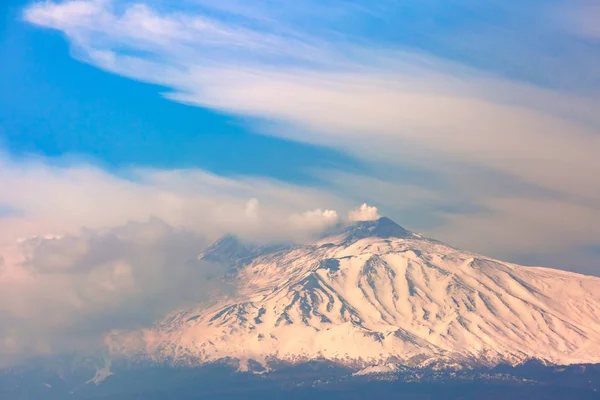 Mont Etna au lever du soleil, Sicile, Italie — Photo