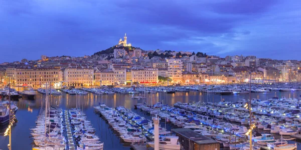 Old Port and Notre Dame, Marsiglia, Francia — Foto Stock