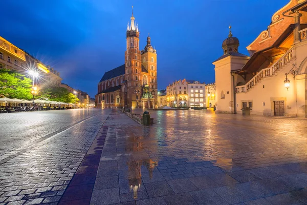 주요 시장 광장, 폴란드 크라 코프 — 스톡 사진