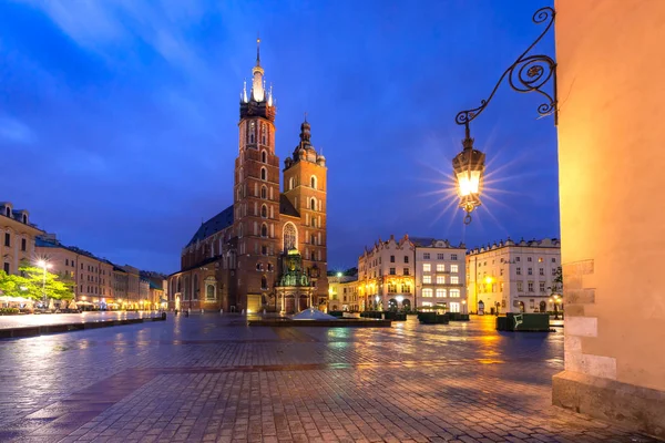 주요 시장 광장, 폴란드 크라 코프 — 스톡 사진