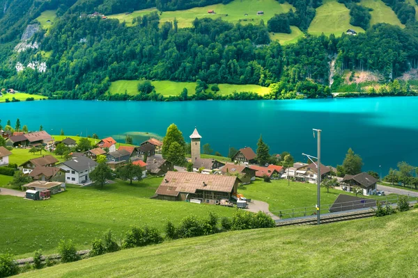 Swiss Village Lungern, Zwitserland — Stockfoto