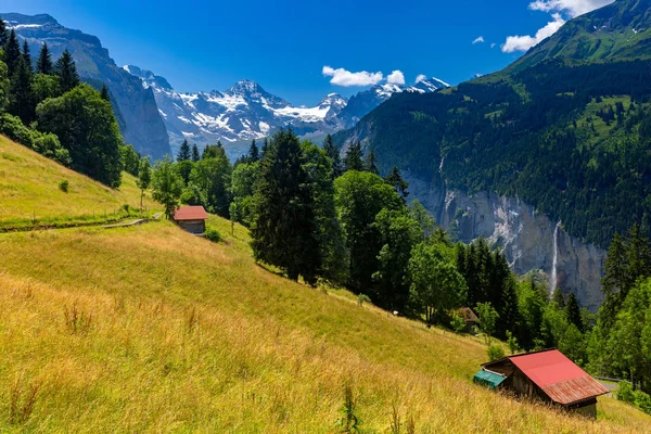 Mountain village Wengen, Switzerland — Stock Photo, Image