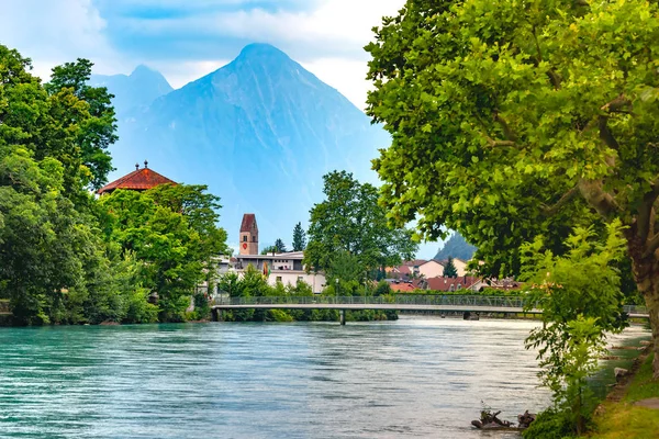 Vieille ville d'Unterseen, Interlaken, Suisse — Photo