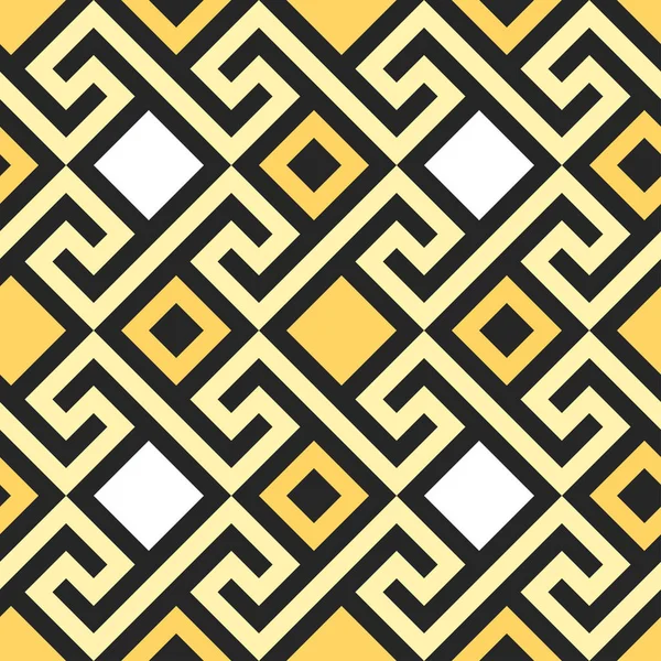 Ornamento in oro greco senza cuciture, Meander — Vettoriale Stock