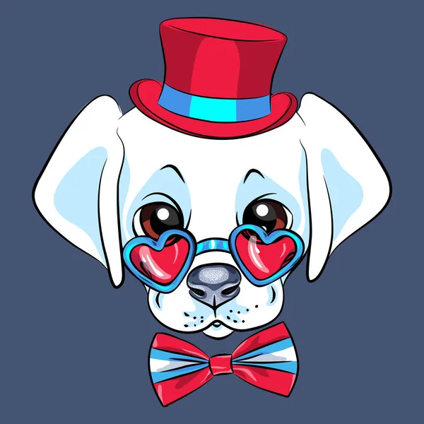 Vector cartoon puppy Labrador — Stock Vector