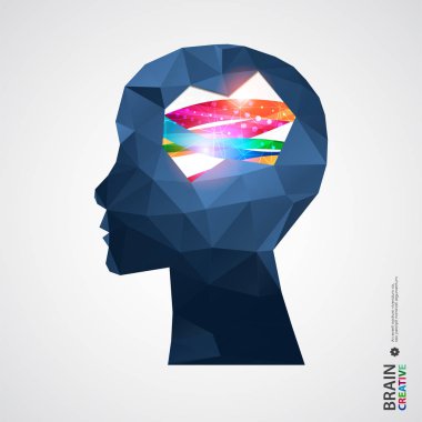 Creative concept of the human head. Vector illustration