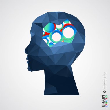 Creative concept of the human head. Vector illustration