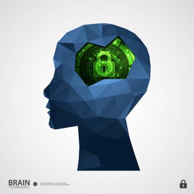 Fikri mülkiyet koruma kavramı. Vektör çizim