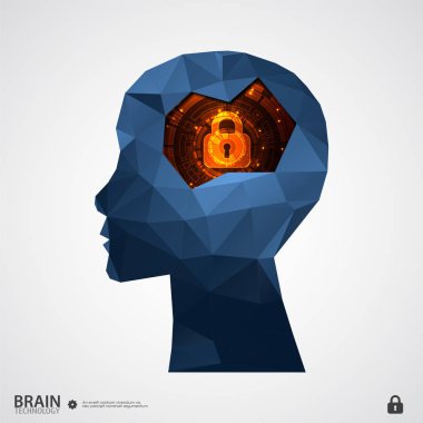 Fikri mülkiyet koruma kavramı. Vektör çizim