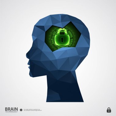 Fikri mülkiyet koruma kavramı. Vektör çizim