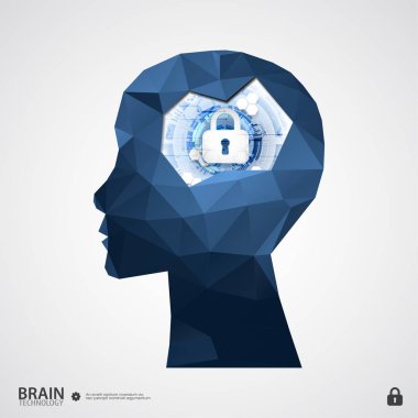 Fikri mülkiyet koruma kavramı. Vektör çizim