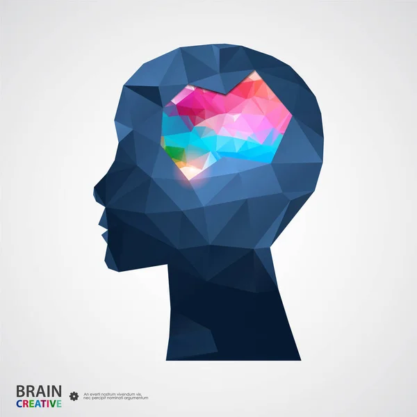 Kreativa Begreppet Det Mänskliga Huvudet Vektorillustration — Stock vektor