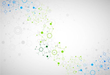 Soyut geometrik vektör arka plan. Daire teknoloji ya da bilim kavramı. 