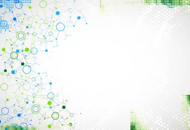 Soyut geometrik vektör arka plan. Daire teknoloji ya da bilim kavramı. 