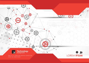 Broşür tasarım şablonu. Dişli teknolojik altyapı.