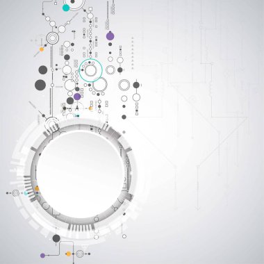 Arka plan çeşitli teknolojik elemanları ile. Dikey yapısı desen teknoloji zemin. Vektör