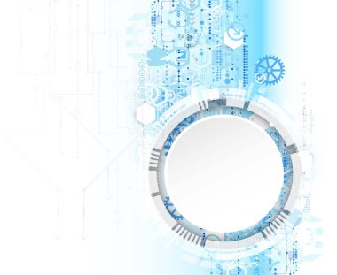 Arka plan çeşitli teknolojik elemanları ile. Dikey yapısı desen teknoloji zemin. Vektör