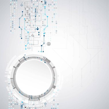 Arka plan çeşitli teknolojik elemanları ile. Dikey yapısı desen teknoloji zemin. Vektör