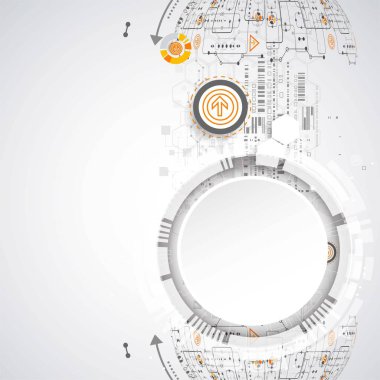 Arka plan çeşitli teknolojik elemanları ile. Dikey yapısı desen teknoloji zemin. Vektör