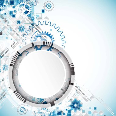 Arka plan çeşitli teknolojik elemanları ile. Dikey yapısı desen teknoloji zemin. Vektör