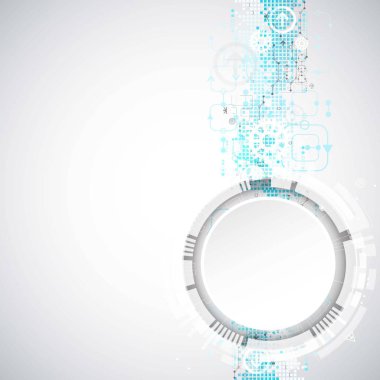 Arka plan çeşitli teknolojik elemanları ile. Dikey yapısı desen teknoloji zemin. Vektör