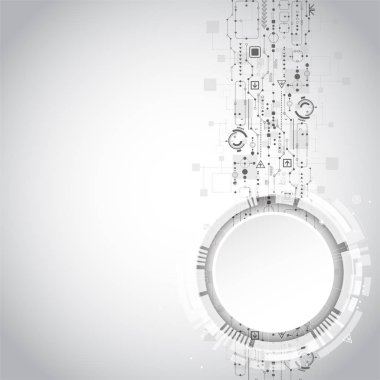 Arka plan çeşitli teknolojik elemanları ile. Dikey yapısı desen teknoloji zemin. Vektör