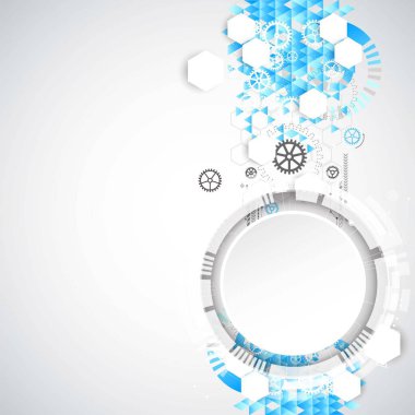 Arka plan çeşitli teknolojik elemanları ile. Dikey yapısı desen teknoloji zemin. Vektör