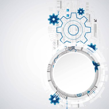 Arka plan çeşitli teknolojik elemanları ile. Dikey yapısı desen teknoloji zemin. Vektör