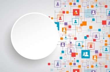 Sosyal medya arka plan vektör. Ağ kavramı.