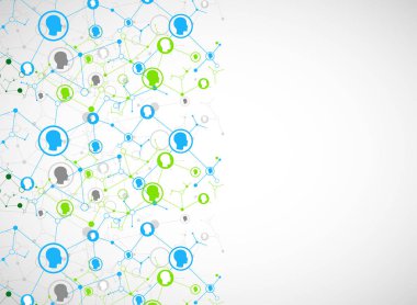 Sosyal medya arka plan vektör. Ağ kavramı. 