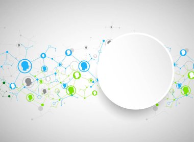 Sosyal medya arka plan vektör. Ağ kavramı. 