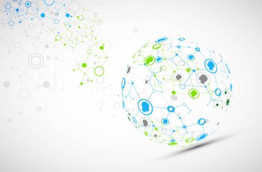 Sosyal medya arka plan vektör. Ağ kavramı. 