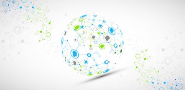 Sosyal medya arka plan vektör. Ağ kavramı. 