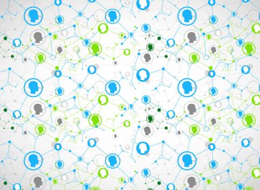 Sosyal medya arka plan vektör. Ağ kavramı. 