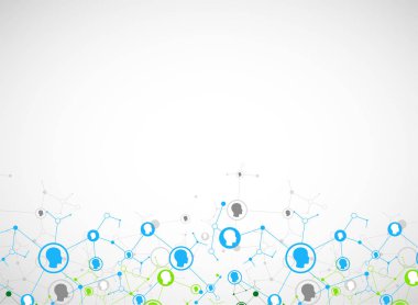 Sosyal medya arka plan vektör. Ağ kavramı. 