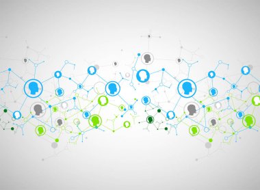 Sosyal medya arka plan vektör. Ağ kavramı. 